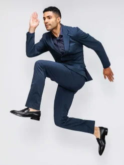 Men'S Ministry of Supply Azurite Heather Men'S Velocity Dress Pant