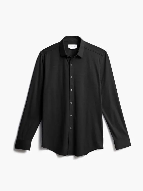 Men'S Ministry of Supply Black (Brushed) Men'S Apollo Dress Shirt (Previous Generation)
