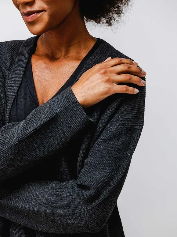 Women'S Ministry of Supply Black Heather Women'S Atlas Cardigan