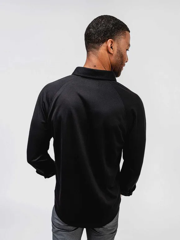 Men'S Ministry of Supply Black Men'S Apollo Raglan Sport Shirt