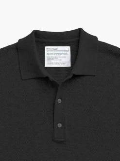 Men'S Ministry of Supply Black Men'S Labs Atlas Short Sleeve Knit Polo