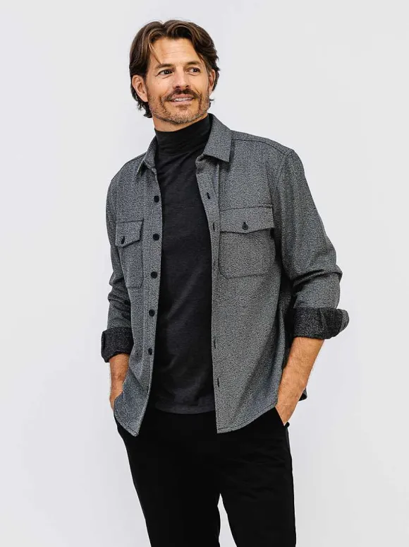 Men'S Ministry of Supply Black Tweed Men'S Fusion Overshirt