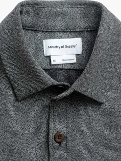 Men'S Ministry of Supply Black Tweed Men'S Fusion Overshirt
