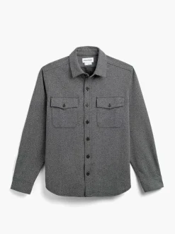 Men'S Ministry of Supply Black Tweed Men'S Fusion Overshirt