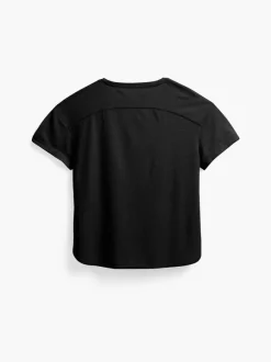 Women'S Ministry of Supply Black Women'S Composite Merino Boxy Tee
