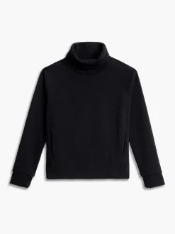 Women'S Ministry of Supply Black Women'S Hybrid Fleece Funnel Neck