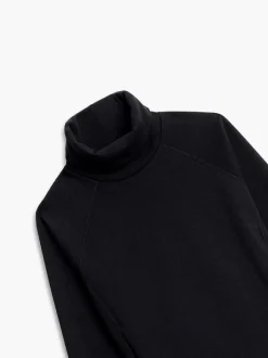 Women'S Ministry of Supply Black Women'S Hybrid Fleece Funnel Neck