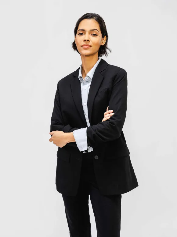Women'S Ministry of Supply Black Women'S Velocity Oversized Blazer