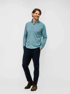 Men'S Ministry of Supply Blue Dusk Men'S Apollo Raglan Sport Shirt