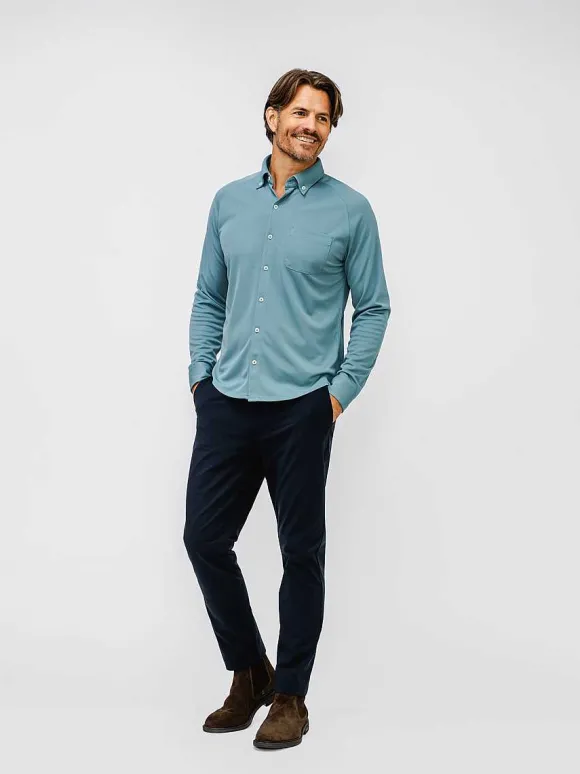 Men'S Ministry of Supply Blue Dusk Men'S Apollo Raglan Sport Shirt