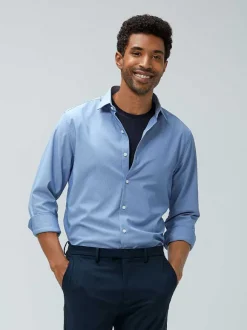 Men'S Ministry of Supply Blue Oxford Men'S Aerozero° Dress Shirt