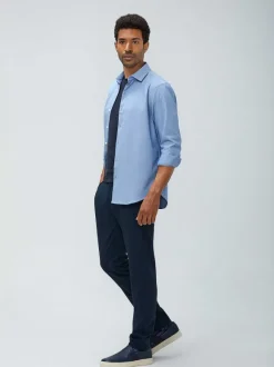 Men'S Ministry of Supply Blue Oxford Men'S Aerozero° Dress Shirt
