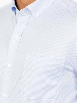 Men'S Ministry of Supply Blue Stripe Men'S Previous Generation Gemini Knit Shirt