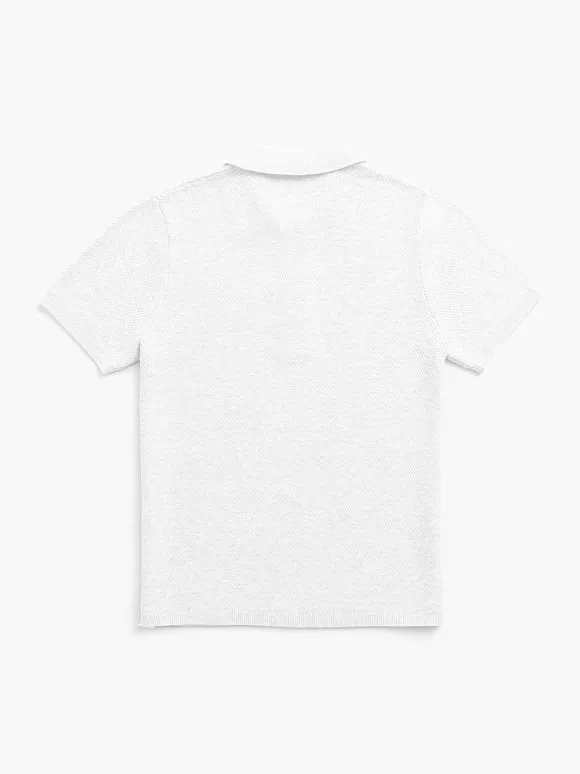 Men'S Ministry of Supply Bone Men'S Labs Atlas Short Sleeve Knit Polo