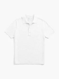 Men'S Ministry of Supply Bone Men'S Labs Atlas Short Sleeve Knit Polo