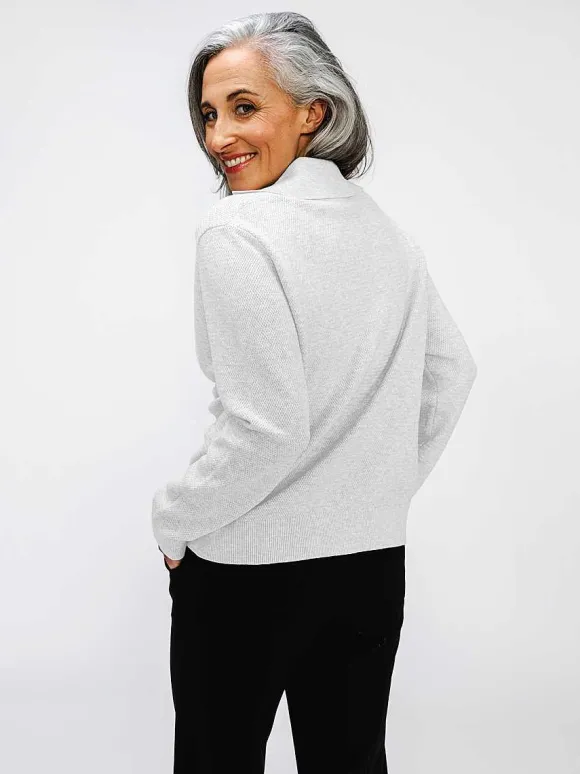 Women'S Ministry of Supply Bone Women'S Labs Atlas Polo Sweater