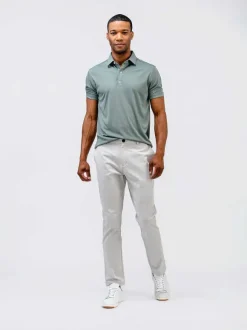 Men'S Ministry of Supply Calcium Green Oxford (Brushed) Men'S Apollo Polo