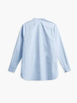 Women'S Ministry of Supply Chambray Blue Women'S Aerozero° Band Collar Tunic