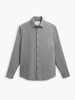 Men'S Ministry of Supply Charcoal End On End Men'S Aerozero° Dress Shirt