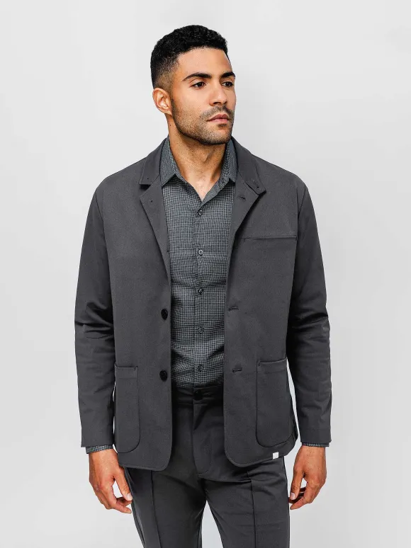 Men'S Ministry of Supply Charcoal Men'S Kinetic Chore Blazer