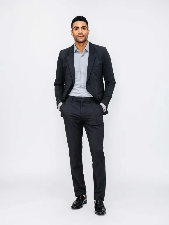 Men'S Ministry of Supply Dark Charcoal Men'S Velocity Dress Pant