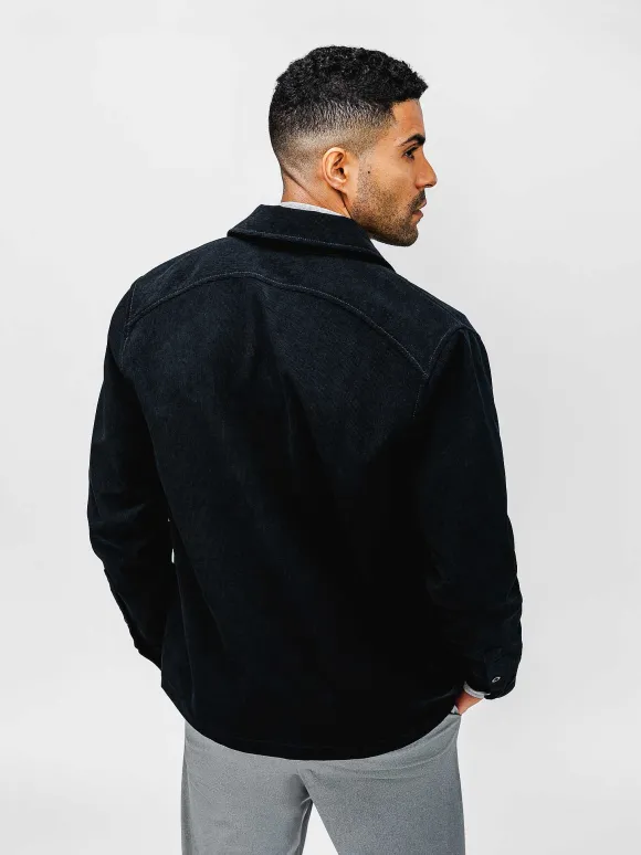 Men'S Ministry of Supply Dark Navy Men'S Kinetic Corduroy Chore Coat