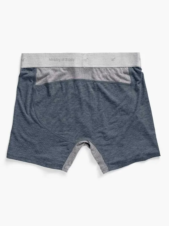 Men'S Ministry of Supply Deep Indigo Men'S Composite Merino Boxer Brief