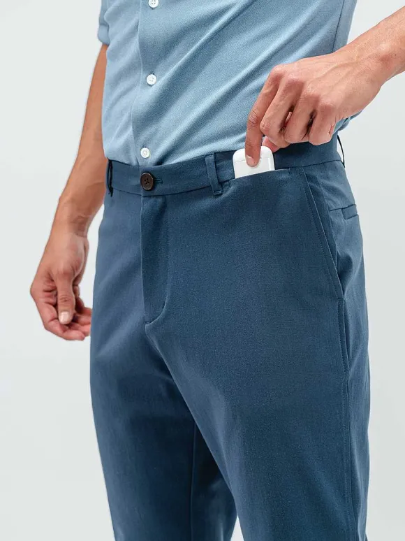 Men'S Ministry of Supply Faded Indigo Men'S Pace Tapered Chino