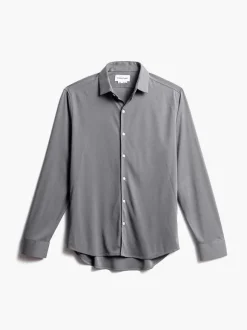 Men'S Ministry of Supply Granite Oxford (Brushed) Men'S Apollo Dress Shirt (Previous Generation)