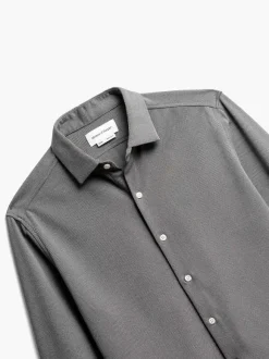 Men'S Ministry of Supply Granite Oxford (Brushed) Men'S Apollo Dress Shirt (Previous Generation)