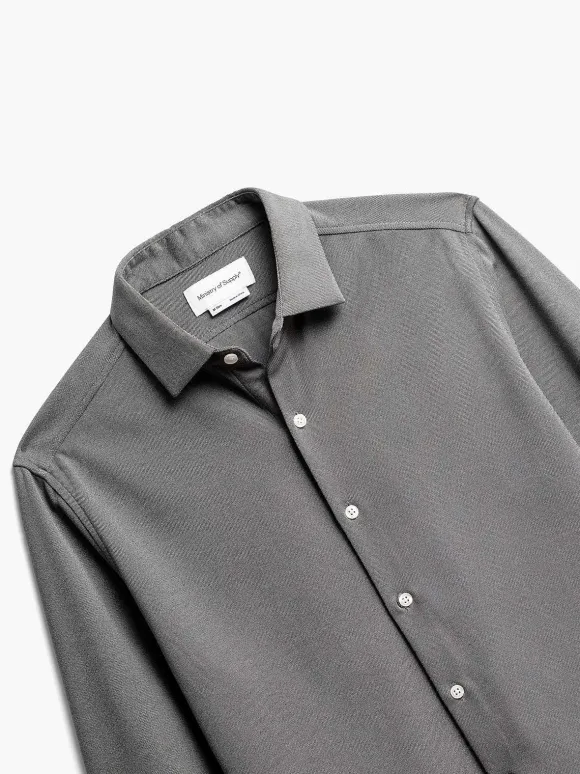 Men'S Ministry of Supply Granite Oxford (Brushed) Men'S Apollo Dress Shirt (Previous Generation)