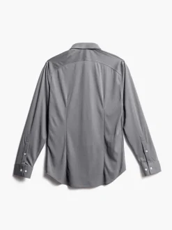 Men'S Ministry of Supply Granite Oxford (Brushed) Men'S Apollo Dress Shirt (Previous Generation)