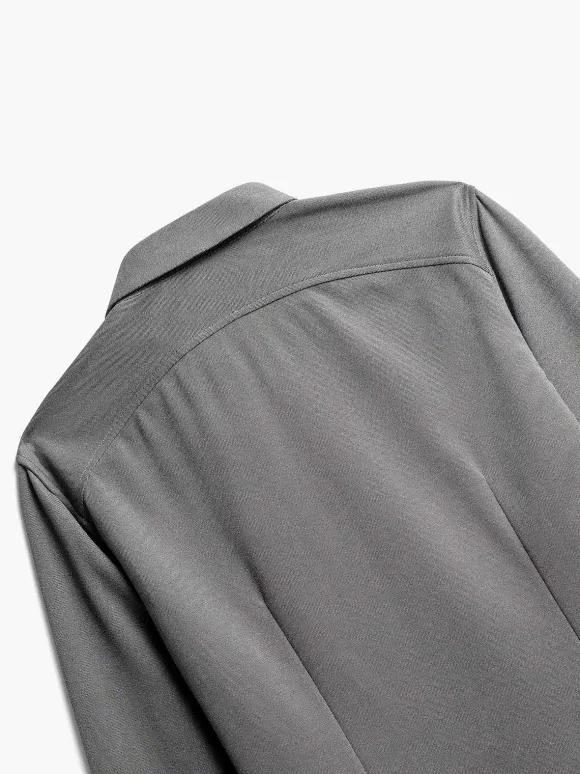Men'S Ministry of Supply Granite Oxford (Brushed) Men'S Apollo Dress Shirt (Previous Generation)
