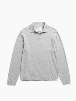 Men'S Ministry of Supply Grey Heather Men'S Atlas Air Polo Sweater