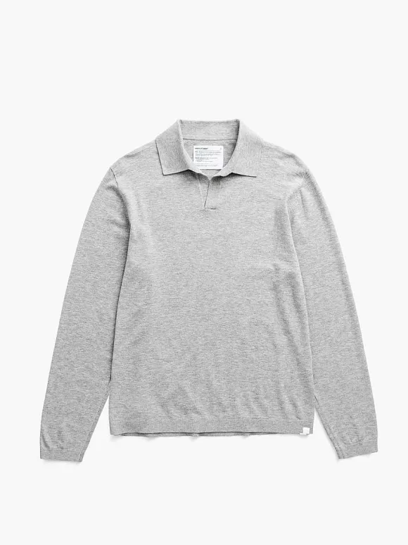 Men'S Ministry of Supply Grey Heather Men'S Atlas Air Polo Sweater