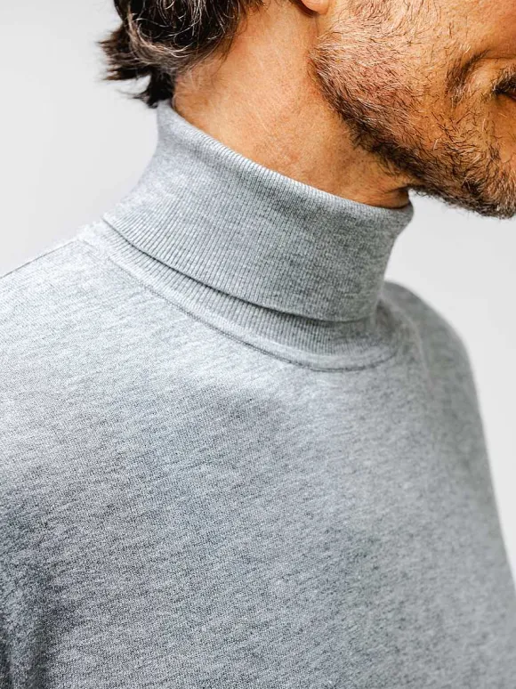 Men'S Ministry of Supply Grey Heather Men'S Atlas Air Turtleneck