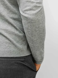 Men'S Ministry of Supply Grey Heather Men'S Atlas Air V-Neck Sweater
