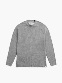 Men'S Ministry of Supply Grey Heather Men'S Atlas Waffle Roll Neck Sweater