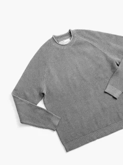 Men'S Ministry of Supply Grey Heather Men'S Atlas Waffle Roll Neck Sweater