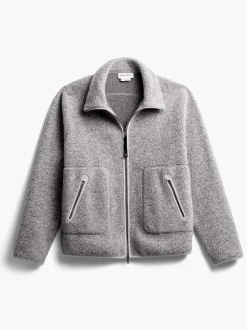Men'S Ministry of Supply Grey Heather Men'S Composite Merino Ecofleece Jacket