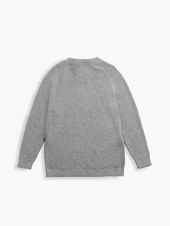 Women'S Ministry of Supply Grey Heather Women'S Atlas Waffle Sweater