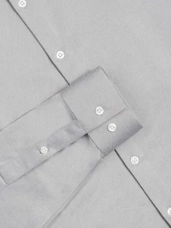 Men'S Ministry of Supply Grey Oxford (Brushed) Men'S Apollo Dress Shirt (Previous Generation)