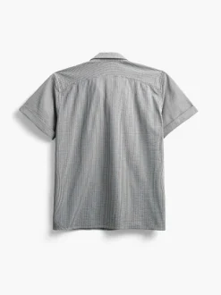 Men'S Ministry of Supply Grey Tonal Stripe Men'S Hybrid Seersucker Short Sleeve Shirt