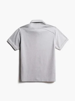 Men'S Ministry of Supply Grey White Heather (Brushed) Men'S Apollo Polo