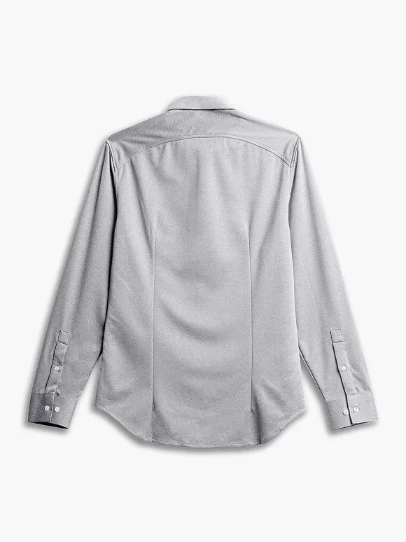 Men'S Ministry of Supply Grey White Heather (Brushed) Men'S Apollo Dress Shirt (Previous Generation)