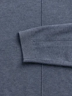 Men'S Ministry of Supply Indigo Heather Men'S Atlas Air V-Neck Sweater