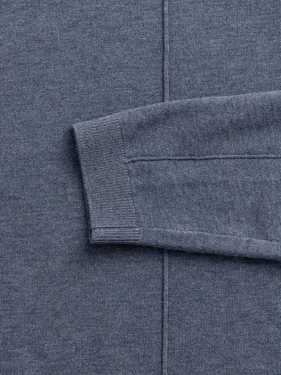 Men'S Ministry of Supply Indigo Heather Men'S Atlas Air V-Neck Sweater