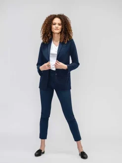 Women'S Ministry of Supply Indigo Heather Women'S Velocity Oversized Blazer