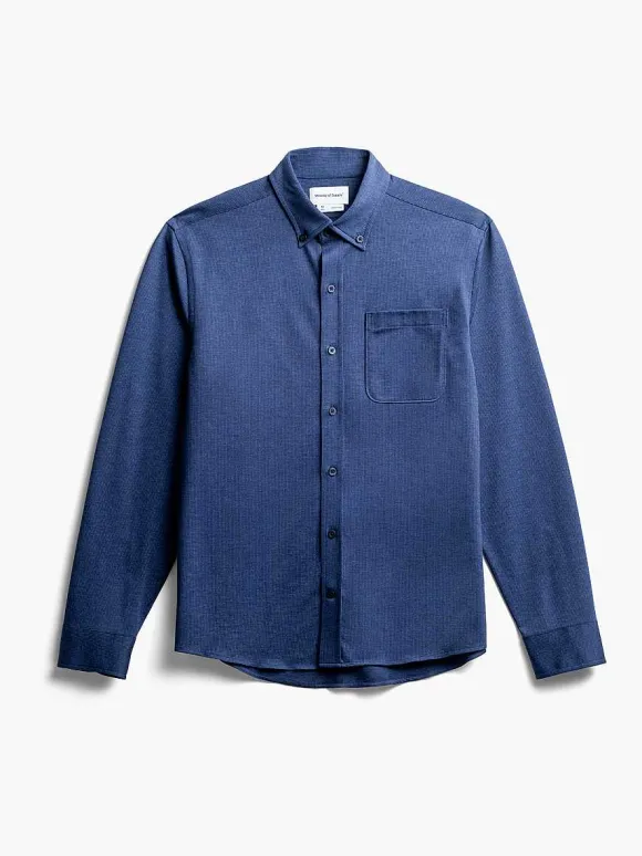 Men'S Ministry of Supply Indigo Stripe Men'S Previous Generation Hybrid Button-Down