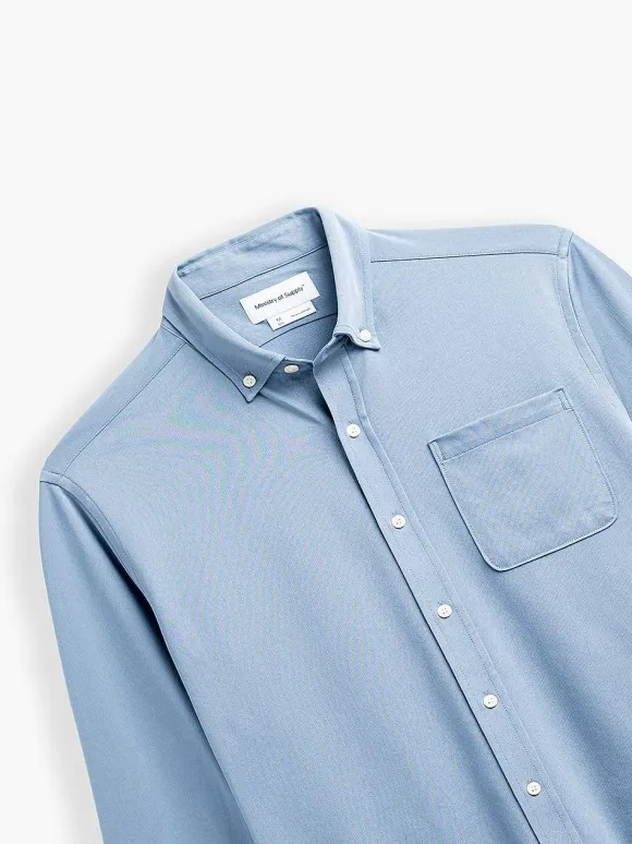 Men'S Ministry of Supply Lava Blue Men'S Hybrid Button-Down